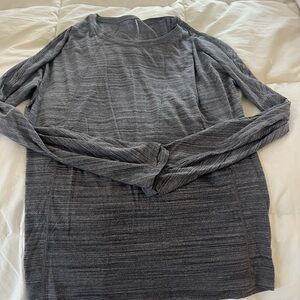 lululemon athletica Charcoal Long Sleeve Top